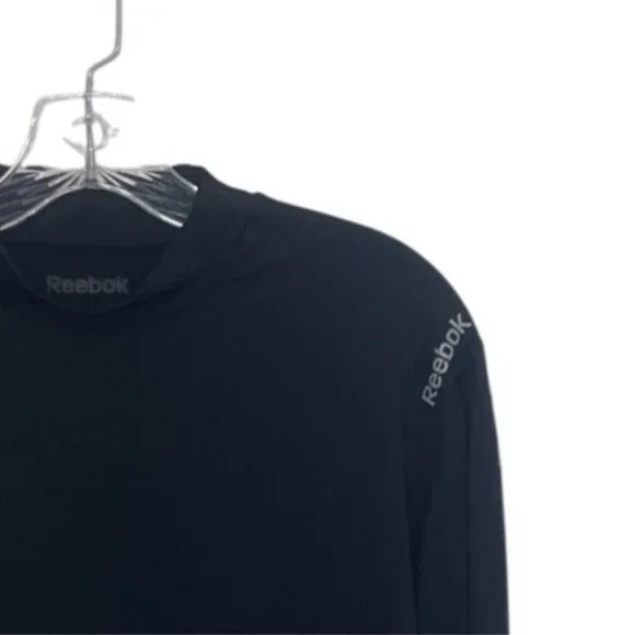 Reebok Long Sleeve Performance Shirt Mens Large Black Training Top Activewear - Picture 5 of 8